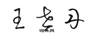 駱恆光王世丹草書個性簽名怎么寫