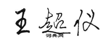 駱恆光王超儀行書個性簽名怎么寫