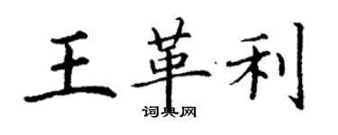 丁謙王革利楷書個性簽名怎么寫