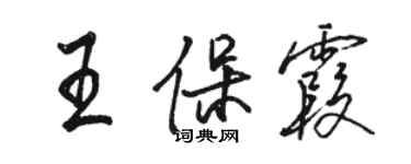 駱恆光王保霞行書個性簽名怎么寫
