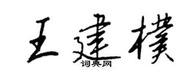 王正良王建朴行書個性簽名怎么寫