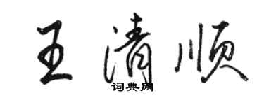 駱恆光王清順行書個性簽名怎么寫