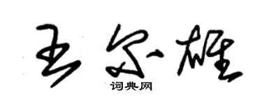 朱錫榮王爾雄草書個性簽名怎么寫