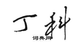 駱恆光丁科草書個性簽名怎么寫