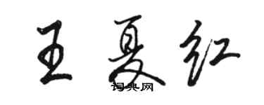 駱恆光王夏紅行書個性簽名怎么寫