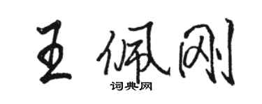 駱恆光王佩剛行書個性簽名怎么寫