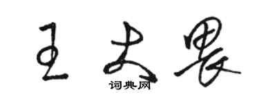 駱恆光王大畏草書個性簽名怎么寫