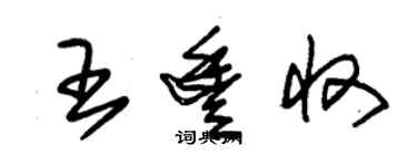 朱錫榮王豐收草書個性簽名怎么寫