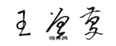 駱恆光王曾慶草書個性簽名怎么寫