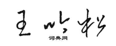 駱恆光王吟松草書個性簽名怎么寫