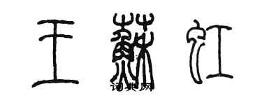 陳墨王蘇虹篆書個性簽名怎么寫