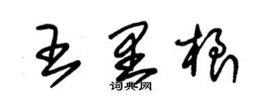 朱錫榮王里根草書個性簽名怎么寫