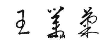 駱恆光王業菊草書個性簽名怎么寫