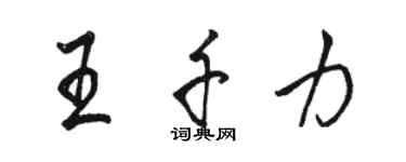 駱恆光王千力行書個性簽名怎么寫