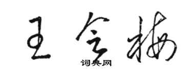 駱恆光王會梅草書個性簽名怎么寫