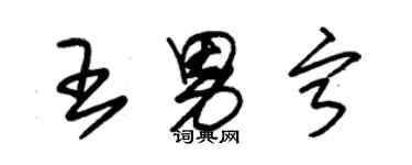 朱錫榮王男寧草書個性簽名怎么寫