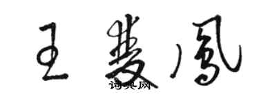 駱恆光王雙鳳草書個性簽名怎么寫