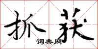 周炳元抓獲楷書怎么寫