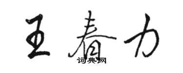 駱恆光王春力行書個性簽名怎么寫