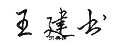 駱恆光王建書行書個性簽名怎么寫