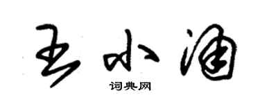 朱錫榮王小涌草書個性簽名怎么寫