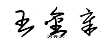 朱錫榮王金章草書個性簽名怎么寫