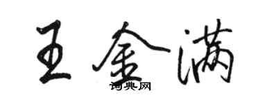 駱恆光王金滿行書個性簽名怎么寫