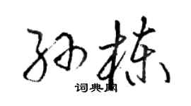 駱恆光孫棟草書個性簽名怎么寫