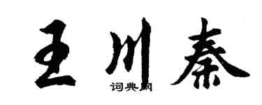 胡問遂王川秦行書個性簽名怎么寫