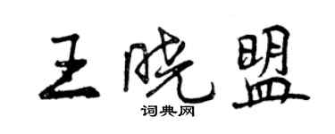 曾慶福王曉盟行書個性簽名怎么寫