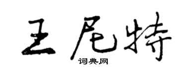 曾慶福王尼特行書個性簽名怎么寫