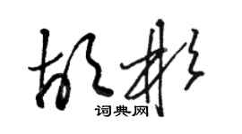 駱恆光胡彬草書個性簽名怎么寫