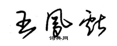 朱錫榮王鳳獻草書個性簽名怎么寫