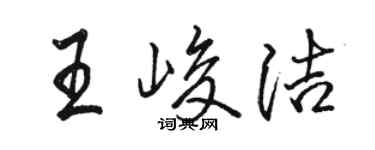駱恆光王峻潔行書個性簽名怎么寫