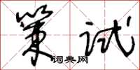 王冬齡策試草書怎么寫