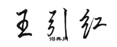 駱恆光王引紅行書個性簽名怎么寫