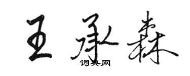駱恆光王承森行書個性簽名怎么寫