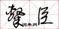 王冬齡隸臣草書怎么寫