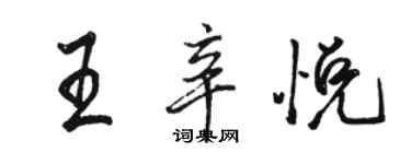 駱恆光王辛悅行書個性簽名怎么寫