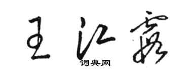 駱恆光王江霞草書個性簽名怎么寫