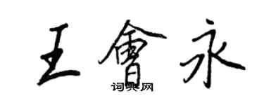 王正良王會永行書個性簽名怎么寫