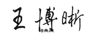 駱恆光王博晰行書個性簽名怎么寫