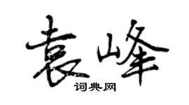 曾慶福袁峰行書個性簽名怎么寫