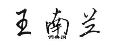 駱恆光王南蘭行書個性簽名怎么寫