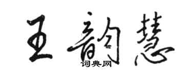 駱恆光王韻慧行書個性簽名怎么寫