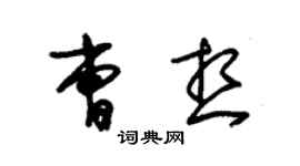 朱錫榮曹想草書個性簽名怎么寫