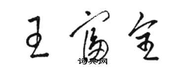 駱恆光王富全草書個性簽名怎么寫