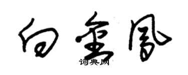朱錫榮向金鳳草書個性簽名怎么寫