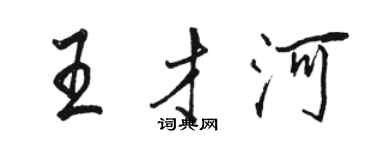 駱恆光王才河行書個性簽名怎么寫