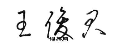 駱恆光王俊君草書個性簽名怎么寫